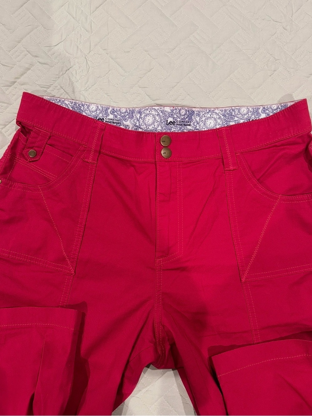 Lee Hot Pink Women's Casual Shorts - Picture 2 of 5